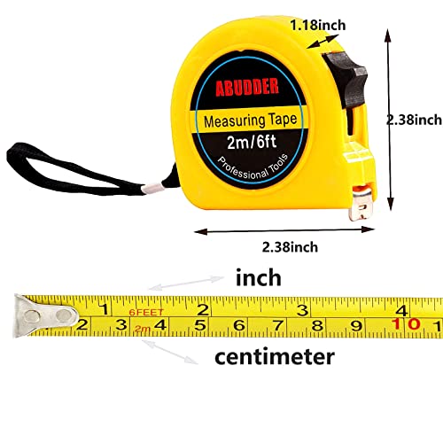 Abudder 8 Pack Metric Measuring Tape ,Small Tape Measures Retractable thumb #1
