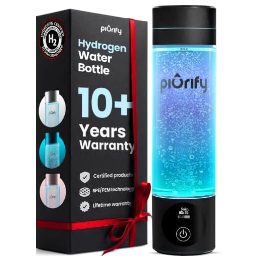 Hydrogen Water Bottle Generator - Up to 4100+ PPB Concentration - SPE/PEM Technology - Certified H2 Generator - Portable Athletic Performance & Hydration System - 6-Hour Hydrogen Retention (Black)