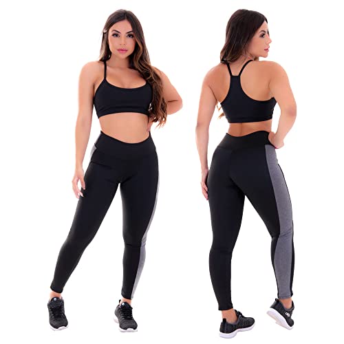 Kit 3 Calças Leggings Bicolor e Kaya Click