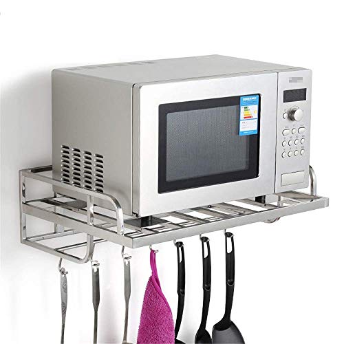 Étagère de rangement inox pour micro-ondes et couvercles de pot - 4