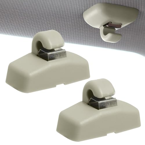 2 piezas de soporte para parasol de coche, gancho de clip para parasol (beige), clip de sujeción para parasol personalizado compatible, soporte para parasol para Audi A3 A4 accesorios