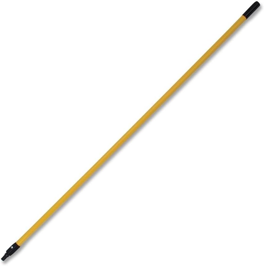 Mop/Broom Handle, Fiberglass, 60" Handle, Yellow/Black