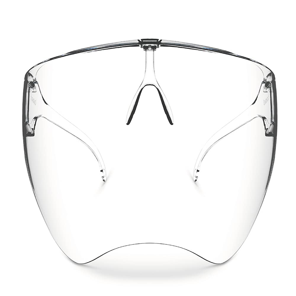 RiRNGEKOGREEN Reusable UV-Protected Polycarbonate Glass Anti-Scratch, Anti-Glare, HD-Clarity Face Shield (Safe + Stylish, Clear)