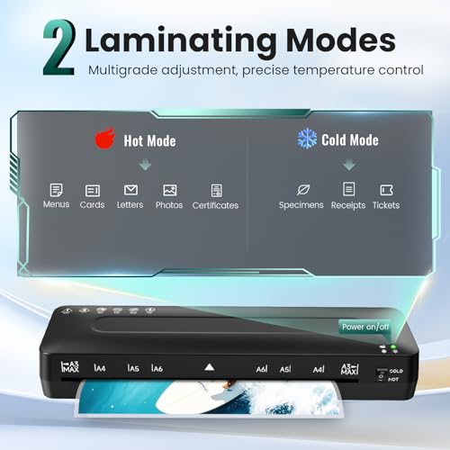 MAXDONE Laminator Machine 11x17-4-in-1 Thermal Cold 13 Inch Laminating Machine with Sheets, Paper Trimmer & Corner Rounder, ABS Jam Release & Fast Warm-up Laminator for A3/A4/A5, Home Office School - Image 3