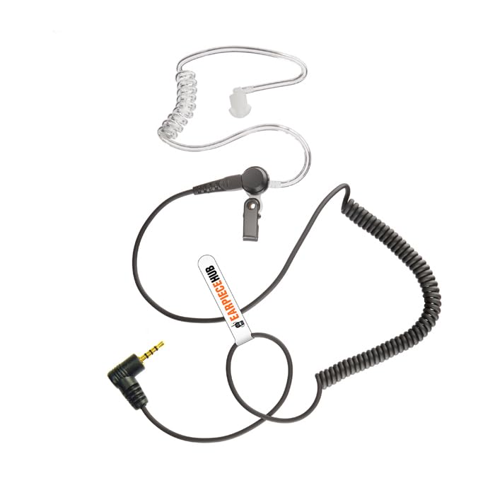 Tubo acústico Sepura Airwave para auriculares de policía con receptor de audio encubierto