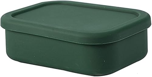 GULRUH lonchera - Lonchera de silicona con tapa, caja de conservación fresca, ensalada de frutas Bento, cuenco de conservación, portátil, sellado,