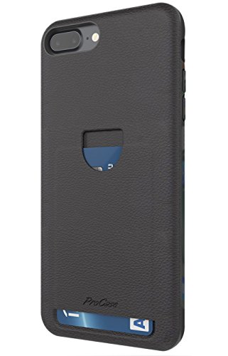 iPhone 8 Plus / 7 Plus Card Case, ProCase Slim Hard Cover Protective Case with Card Slot Holder for Apple iPhone 8 Plus/iPhone 7 Plus -Black