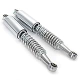 one+lifestyle ホンダ 用 カブ スーパーカブ 50 90 リトルカブ リア リヤ サスペンション 2本セット シルバー メッキ 全長36cm set 社外品