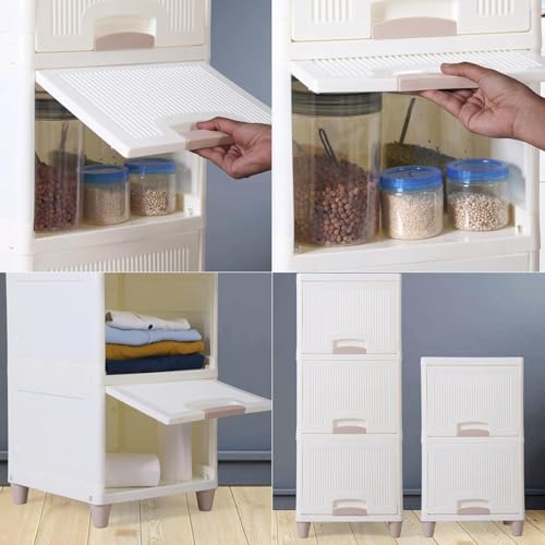 Image of 6 Tier Cupboard for Storage Organizer /Plastic Storage Drawer /Stackable Storage Cabinet /Drawers for Storage Box /Multipurpose Storage Rack /Plastic Wardrobe Organizer (5 Layer)