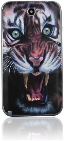Newlifestart Note 2 The fierce tiger Pattern Replacement Battery Cover Plastic Back Door Case Housing for Samsung Galaxy Note 2 II N7100 GT-N7100 + Free Accessory