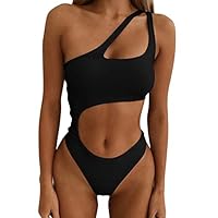 Sawmew Bodysuit Women's Tankinis Swimsuits Neon Rave Outfit with Y2K