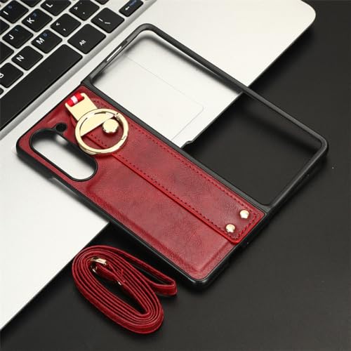 Coque cordon Samsung Galaxy Z Fold 2 étui protection cuir avec dragonne