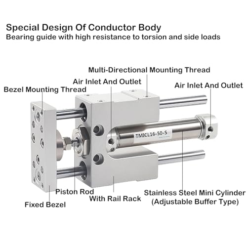 Vérin pneumatique anti-torsion TMICM25 pour stabiliser les transferts de charges - 4