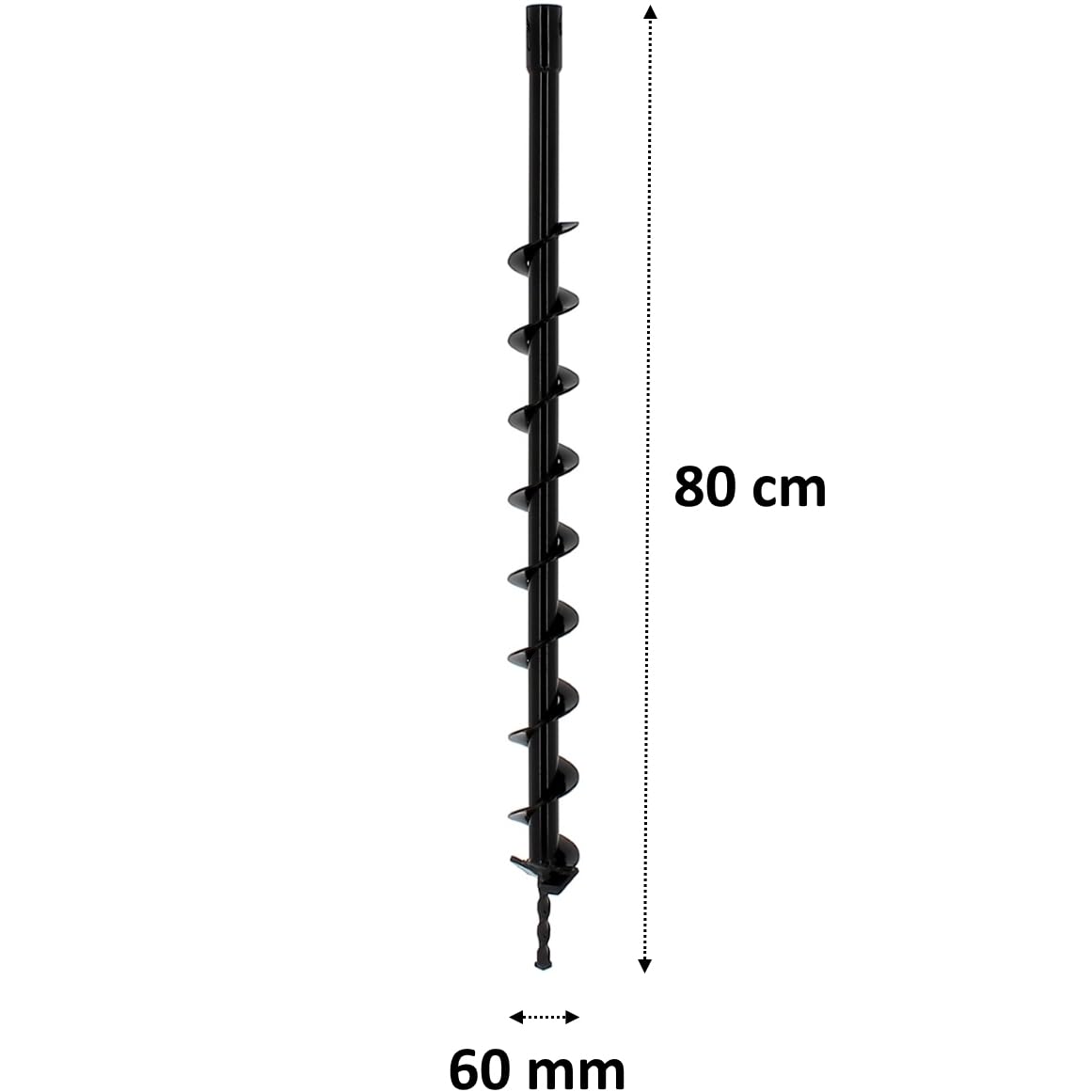 Mèche de tarière Ø 60 mm avec adaptateur perceuse et perforateur SDS-plus