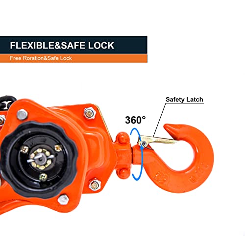 Saluinoki Lever Chain Hoist 1650Lbs 10Ft 3/4 Ton Come Along Ratchet Puller Hoists For Heavy Duty Lifting #TOP3