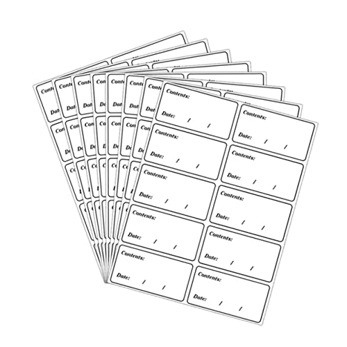 OFFSCH Freezer Labels Food Date Stickers 400 Pack Self-Adhesive Freezer Food Expiration Date Labels