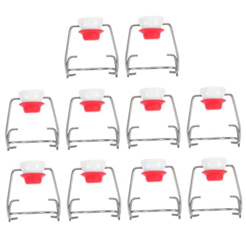 Alipis 15pcs Snap Bottle Cap Bottle Caps for Glass Bottles Bottle Stoppers Silicone Bottle Caps Bottle Tops Carbonation Cap Bottle Cap Hat Syrup Bottles Bottle Lids Red Stainless Steel