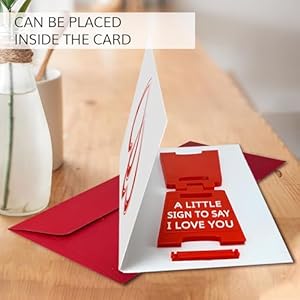 Mini Sign Valentine's Decoration Anniversary Present - Romantic I Love You Sign - Fun Boyfriend - Cute Birthday, Christmas, Wedding Gift for Girlfriend, Wife, Fiancee Mini Sign Valentines Decoration Anniversary Present Romantic I Love You Sign Fun Boyfriend Cute Birthday Christmas Wedding Gift for Girlfriend Wife Fiancee