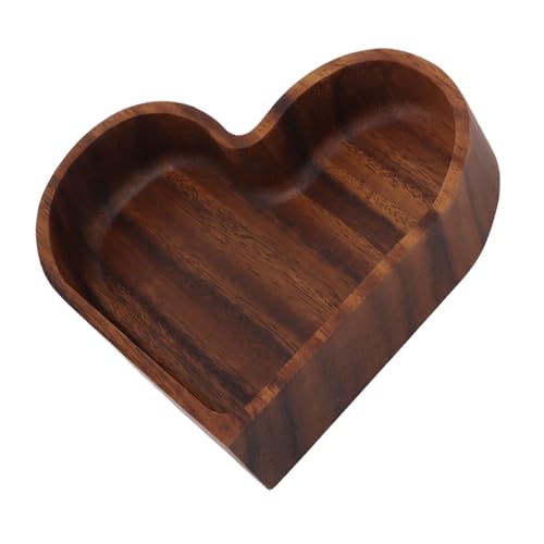 Yuecoom Prato de nogueira, prato de servir, bandeja de servir de madeira elegante, prato de nogueira