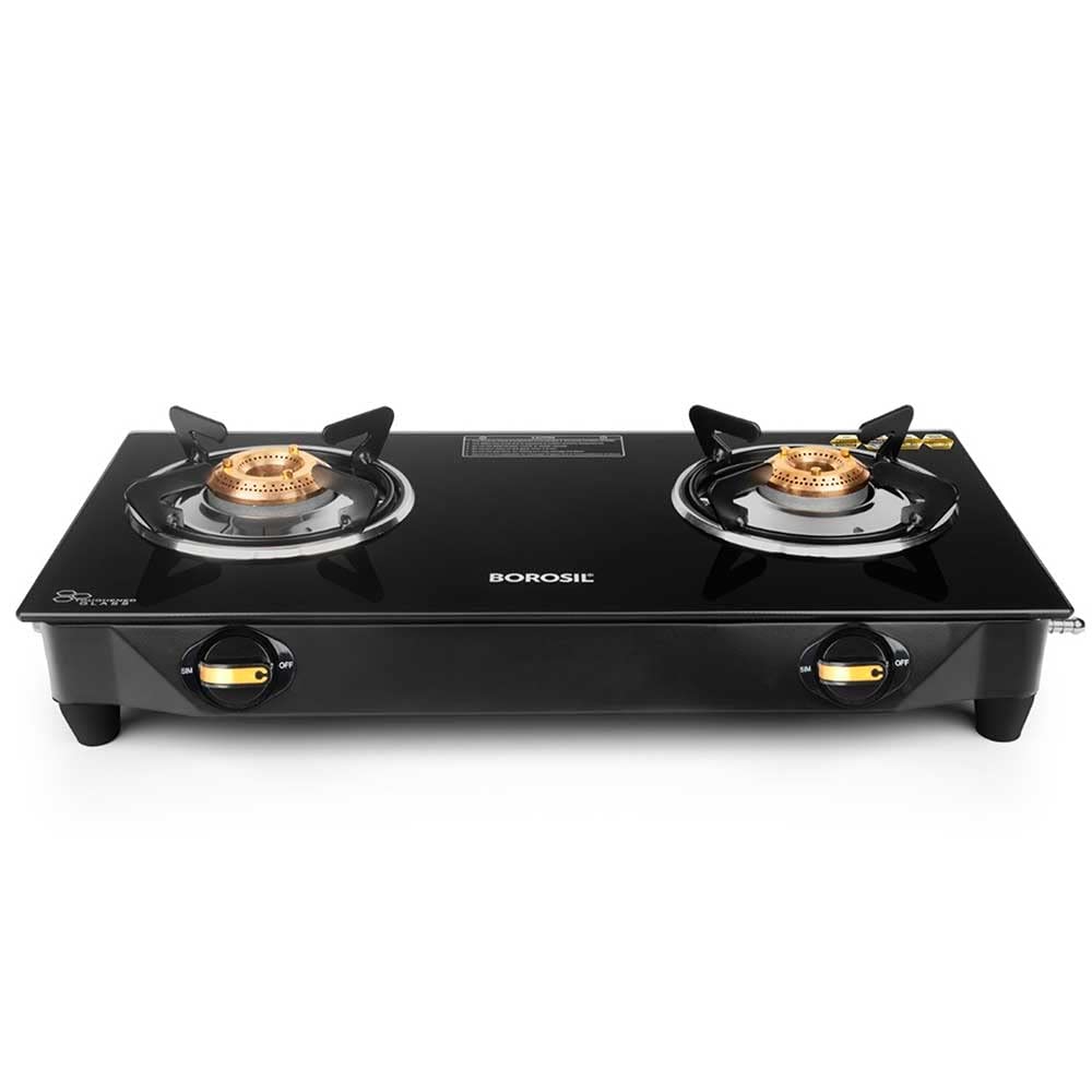 Borosil Flare 2 Brass Burner Gas Stove (Made in India) | 6 mm Toughened Borosilicate Glass Top | ISI Certified LPG Gas Stove | 360⁰ Revolving nozzle | High Effeciency Burner | 2 Years Warranty-image-29