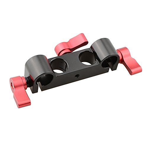 Camvate 15Mm Rod Clamp With 4-Holes (Red Knob) #TOP4