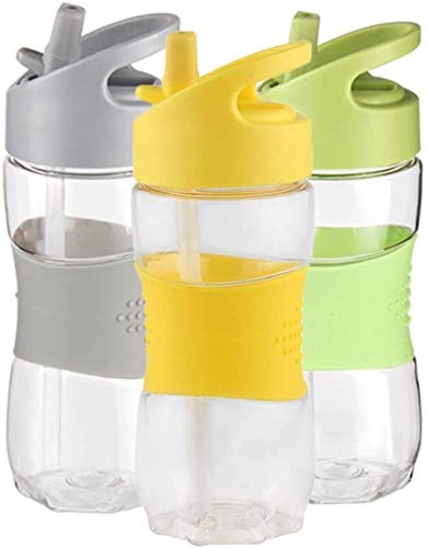 Water Bottle for Kids with Straw 14OZ BPA-free Leak Proof Small Lunchbox Water