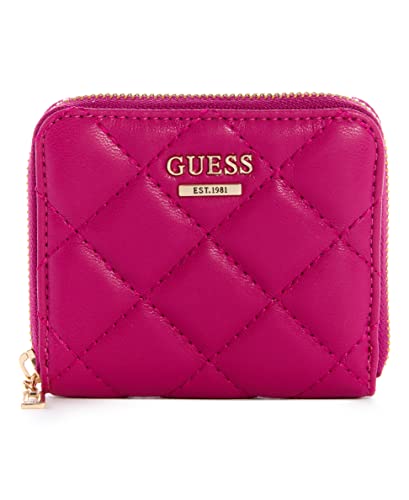 GUESS Cessily Damen Geldbörse mit Reißverschluss, klein, Fuchsia,...
