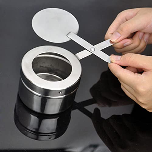 DOITOOL 2 peças de suporte de combustível com tampa portátil de aço inoxidável pavio combustível enl