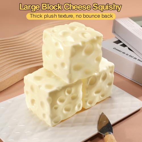 Big Coconut Oil Squishy 320g/2.9Inch Cheese Squishy - Non-Rebound Moldable - image 5