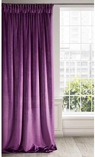 Eurofirany Ria Zasłona Velvet welwetowa, welurowa, ruda, 1 szt., taśma, elegancka designerska, do salonu, pokoju dziennego, sypialni, okno tarasowe, balkonowe, wysokiej jakości glamour 140 x 270 cm