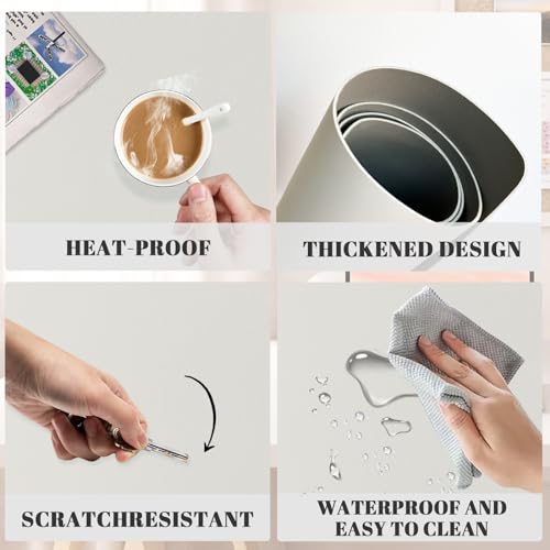 Image of Dry Erase Desk Mat, Erasable Writing White Board for Making Plans | Waterproof Desk Pad, Non-Slip Large Desktop Protector for Office, Home, School 31 inchx13 inch