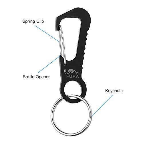 Chaveiro, Andoer Porta-chaves multifunções de aço inoxidável Porta-chaves mosquetão porta-chaves por