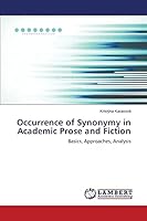 Occurrence of Synonymy in Academic Prose and Fiction 3659368555 Book Cover