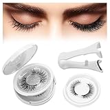 Magnetic Eyelashes with Applicator Tool Kit,2 Pairs,Glue-free Magnetic Eyelash Clip,Two styles of magnetic false eyelashes set