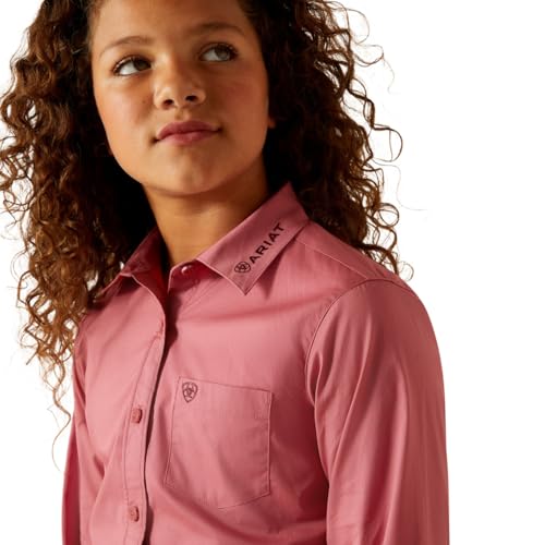 Ariat Youth Girls Mauve Stripe Team Shirt4