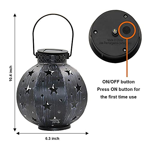 Maggift 2 Pack Star Solar Lantern Solar Powered Decorative Hanging Lights For Indoor Outdoor Halloween Christmas Garden Patio Yard Holiday Party #TOP2