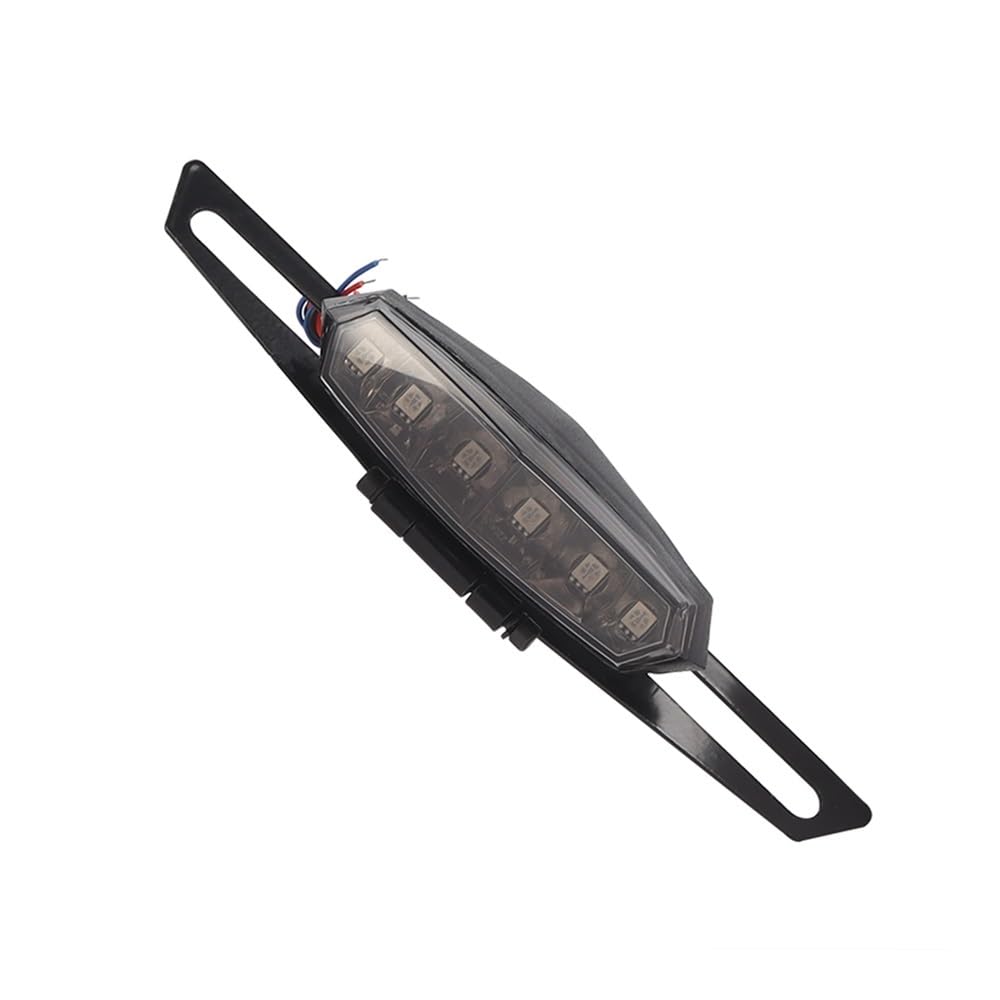 Fanale Posteriore per Moto A 6 LED da 12 V, Luci Posteriori Luce Freno E Stop Staffa per Accessori per Stop Luci Freno