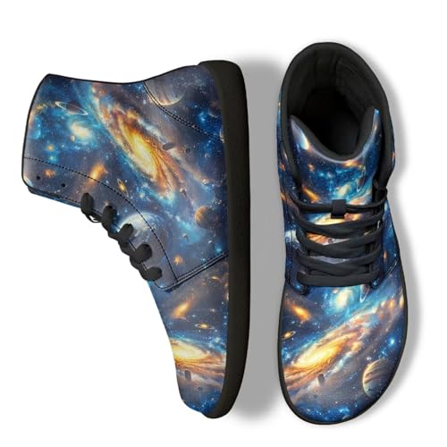 Binienty Men's Wide Barefoot Shoes High Top Minimalist Sneakers Anti Skid Zero Drop Sport Shoes US 6-143