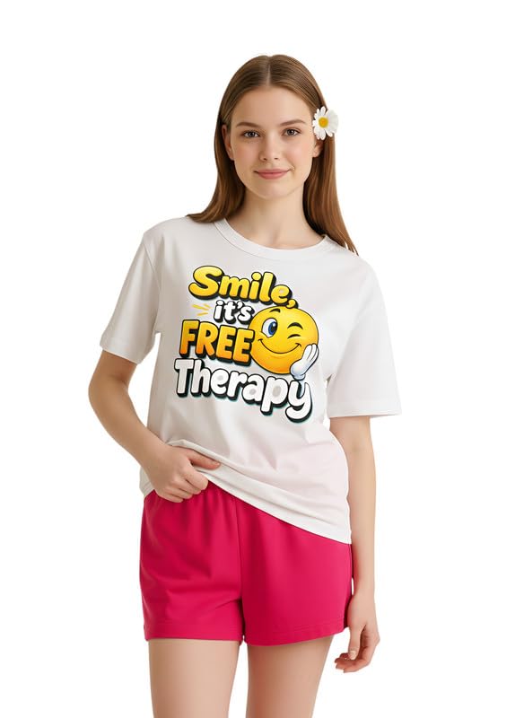 my swag Women Stylish Printed T-Shirt Shorts Set | Relaxed Fit Co-Ord Set for Women | Breathable Fabric Casual Wear & Night Wear Combo-picture-11