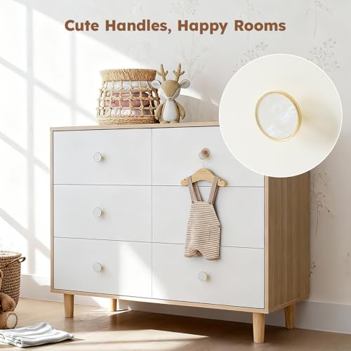 White Baby Dresser for Bedroom, 6 Drawer Organizer for Closet Storage - image 5