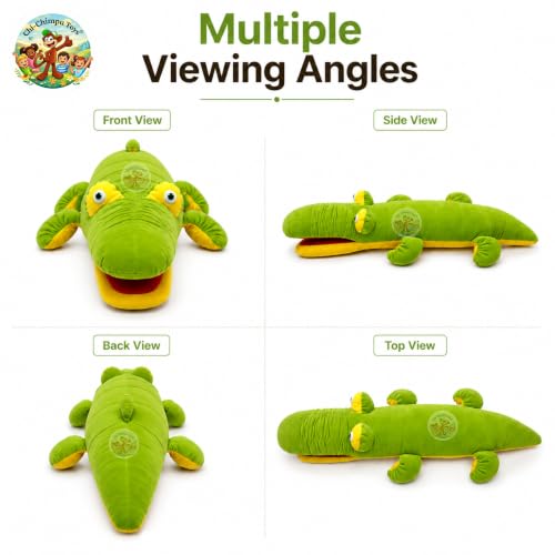 Image of Crocodile Plush Soft Toy 100 CM for Kids | Ultra Soft Stuffed Crocodile Pillow | Premium Plush Animal Cushion | Hugging Sleeping Companion | Birthday Gift for Boys & Girls | Green