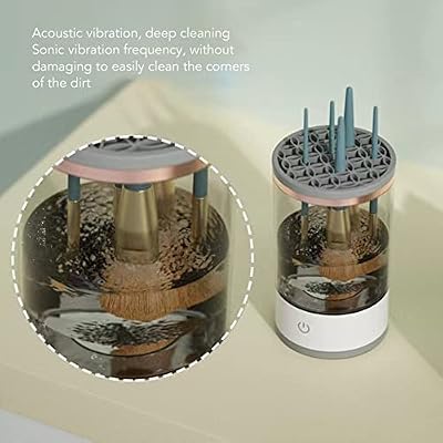Electric Makeup Brush Cleaner Machine, Portable Automatic USB Cosmetic Brush Cleaner Tools for All Size Beauty Makeup Brushes Set