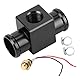ZDETGU Kühlerlüftertemperatur-Sensor Thermostat-Wassertemperaturschalter für Motorrad-ATV-Kühlmittellüfterschalter für 125-650 Ml -Country-Motorräder (Black)