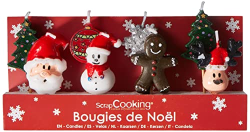Scrapcooking 5021 Noël Set de 8 Bougies Paraffine Multicolore 10,5 x 17 x 2,5 cm