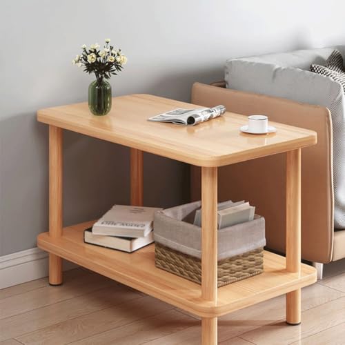Table d'appoint de salon compacte avec étagère simple pour canapé - 3