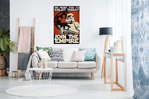 Star Wars Propaganda Enlist Join The Empire Canvas Wall Art Picture Print (18x12in)