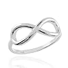 Polished 10k White Gold Infinity Ring