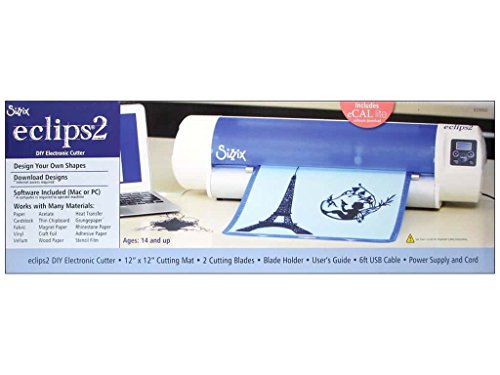 Sizzix Eclips2Electronic Electronic Cutter eCAL Lite, Includes 12 by 12 In Cutting Mats, eclips2 Starter Kit