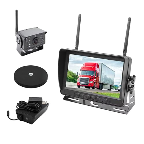 Image of Falcon Eye 2nd Gen Wireless Backup Camera System - 200-300ft Range, 7-inch LCD Monitor & HD Night Vision Camera - Expandable Up to 4 Cams for Trucks, RVs & Fleets