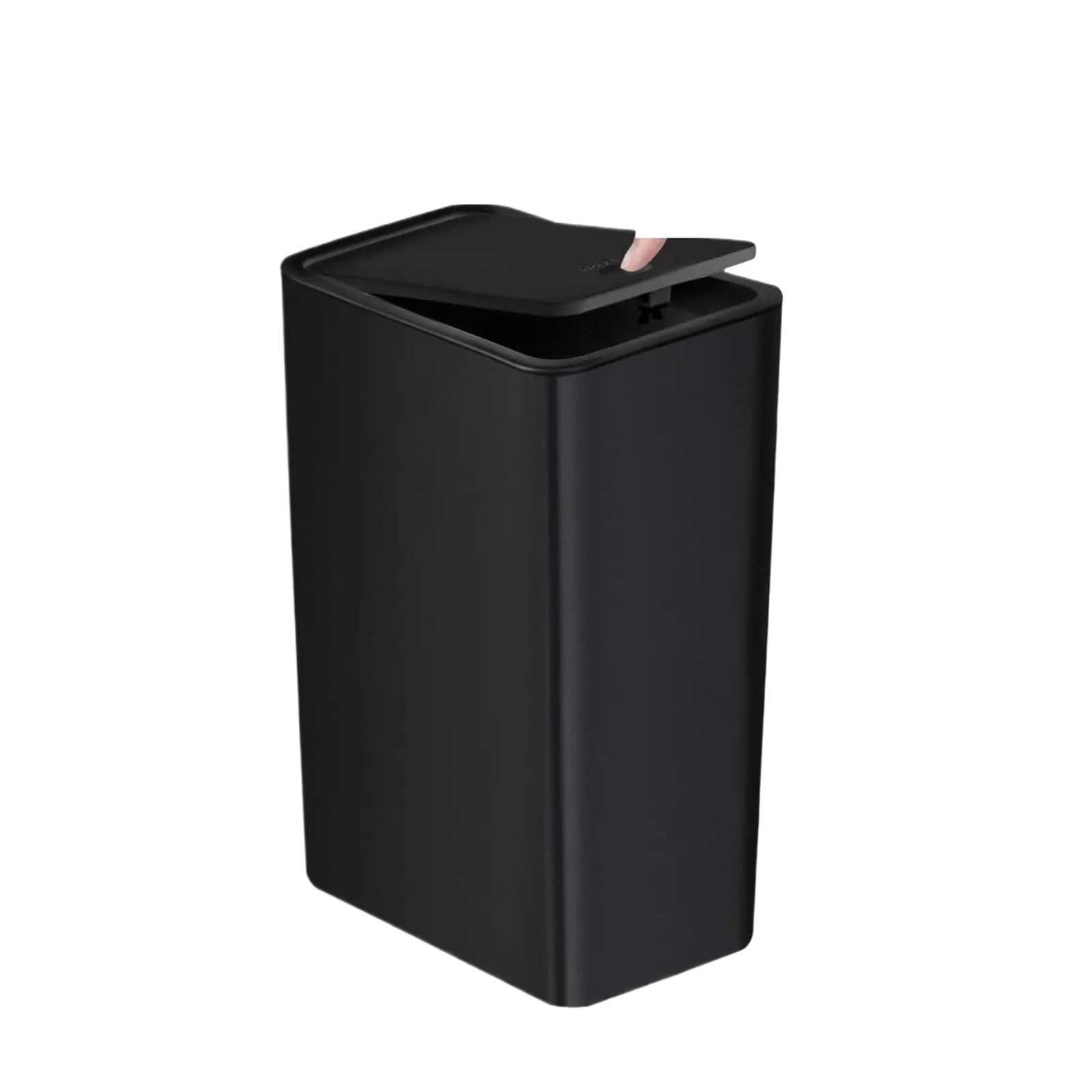 Auto Mülleimer Badezimmer-Mülleimer 10 L Kleiner Mülleimer Mit Druckdeckel Für Toilette Schlafzimmer Wohnzimmer – Kunststoff Pop-up Mini Autos Mülleimers(1 Pack Black)